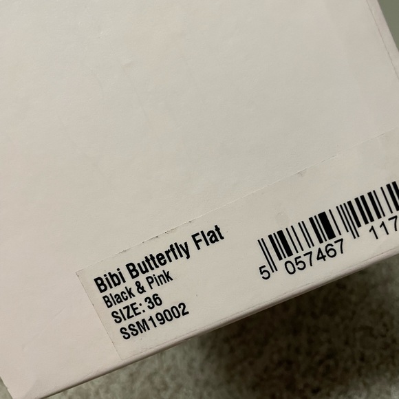 Sophia Webster Black and Pink Butterfly Pointed-Toe Flats - Picture 7 of 8